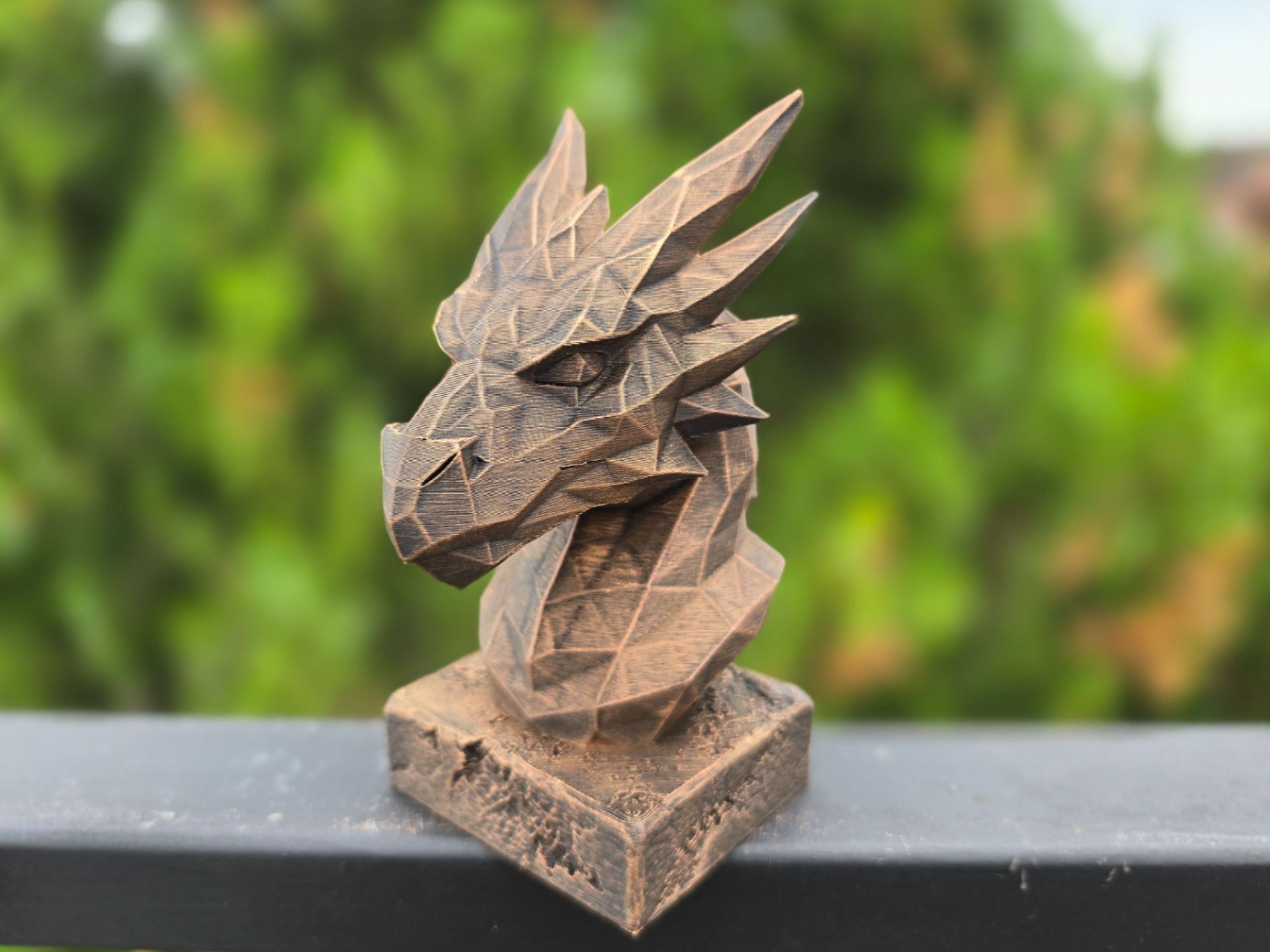 Low Poly Dragon Bust 6 Inch Retro Polygon Fantasy Statue Décor – Print ...