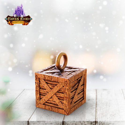 Wooden Crate Holiday Ornament