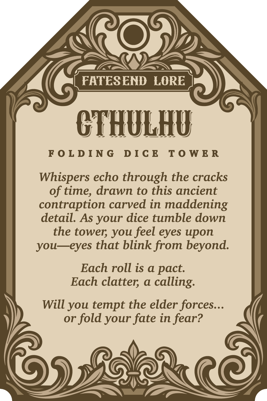 Cthulhu Folding Dice Tower