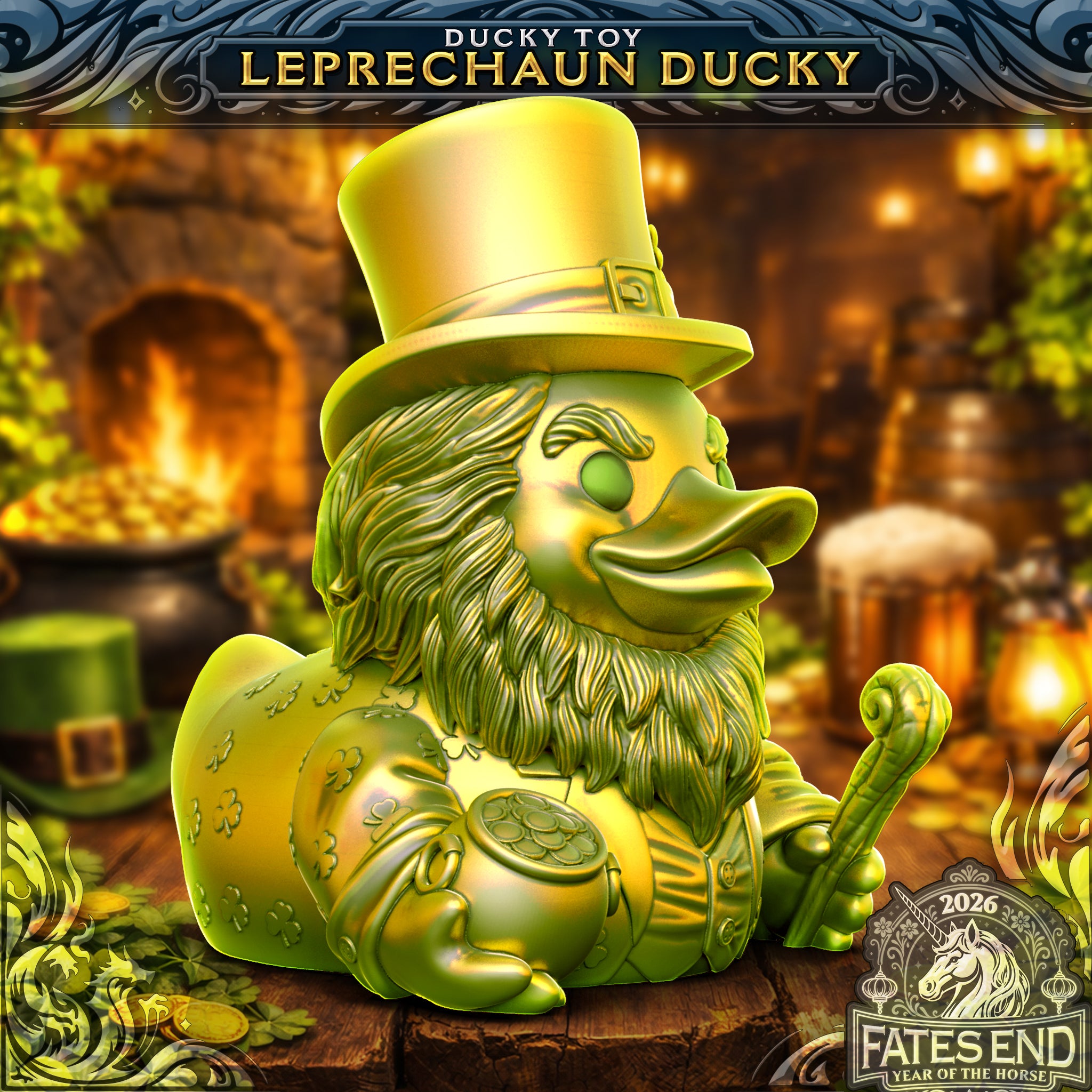 Lucky Ducky | Fantasy Tavern Duck Figurine | Print Goblins