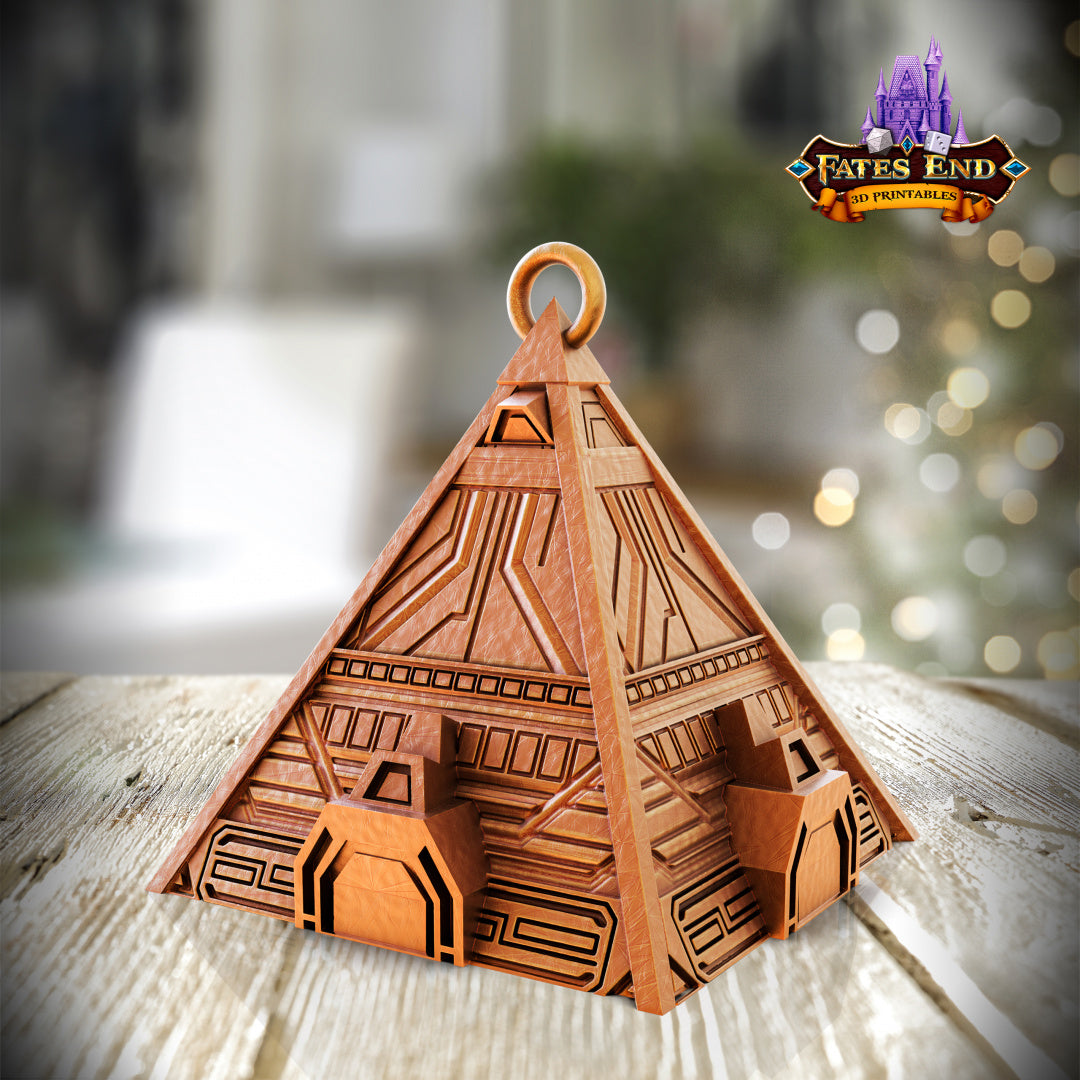 Alien Pyramid Holiday Ornament