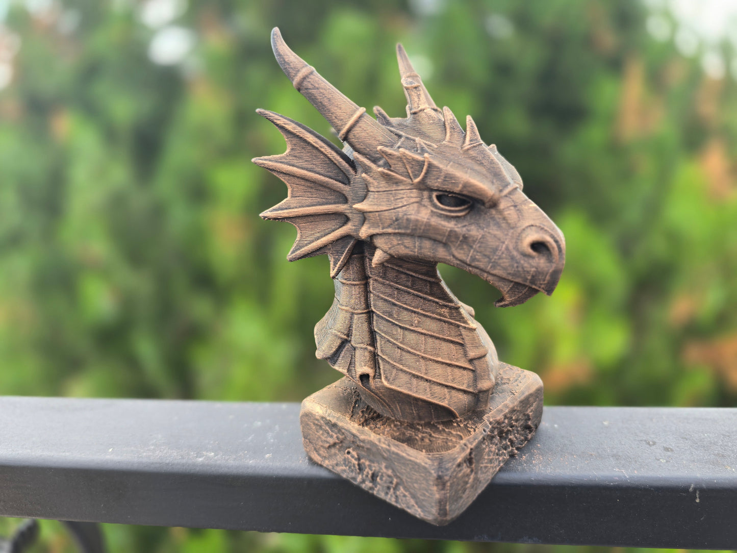 Bamboo Dragon Bust