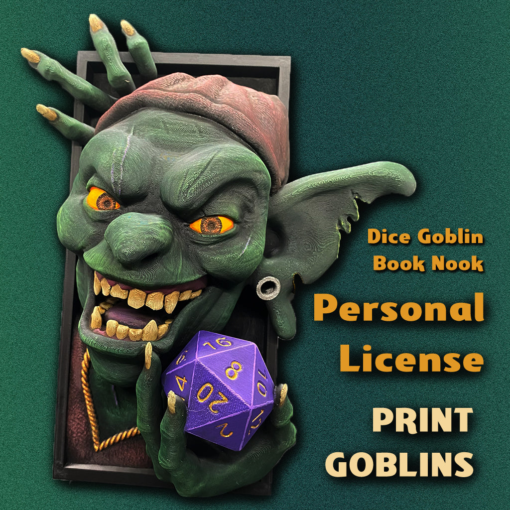 Dice Goblin Book Nook [Digital File]