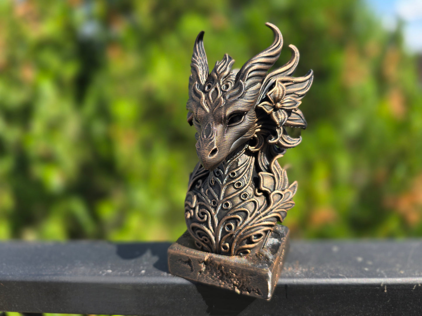 Flower Dragon Bust