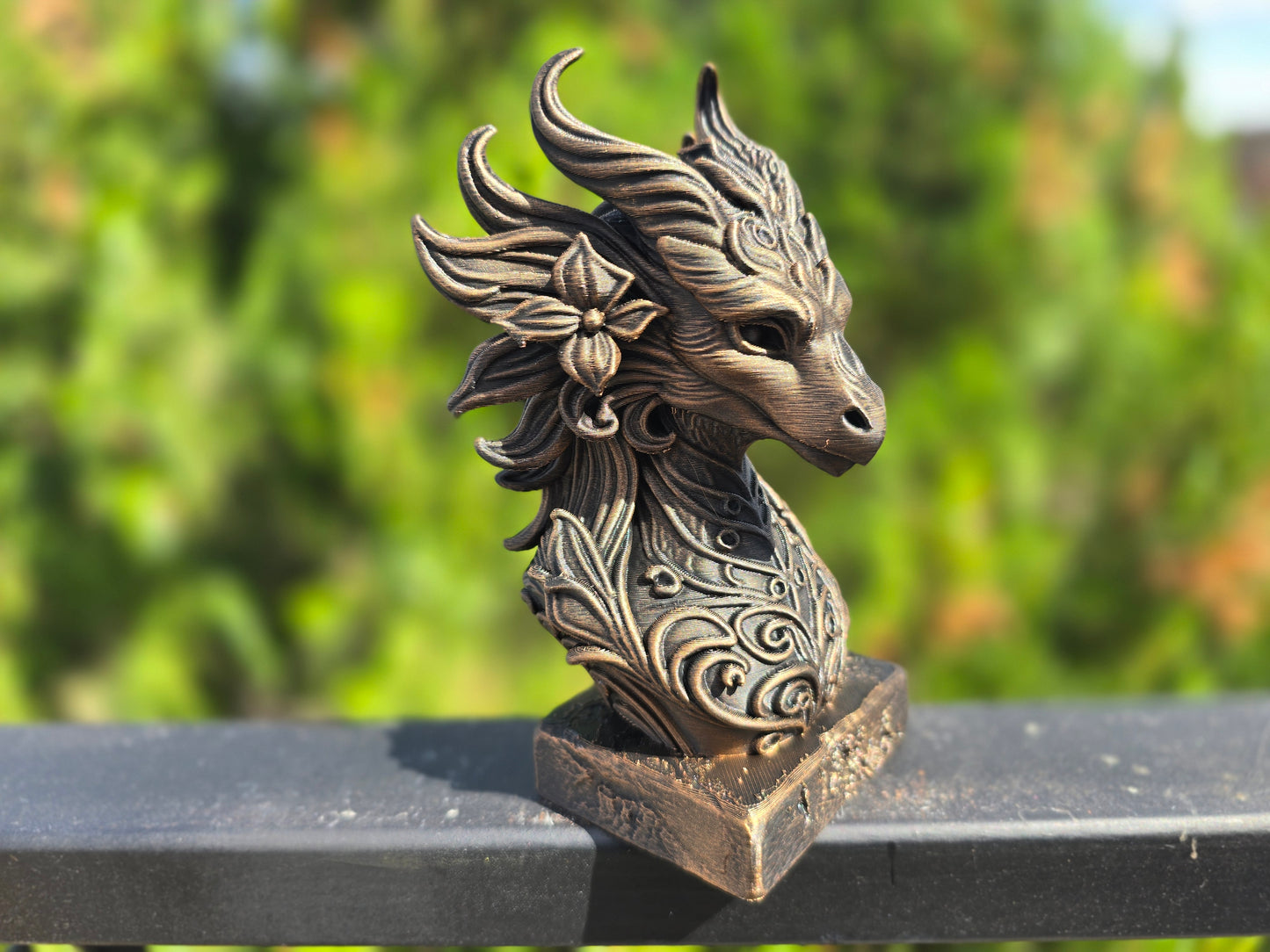 Flower Dragon Bust
