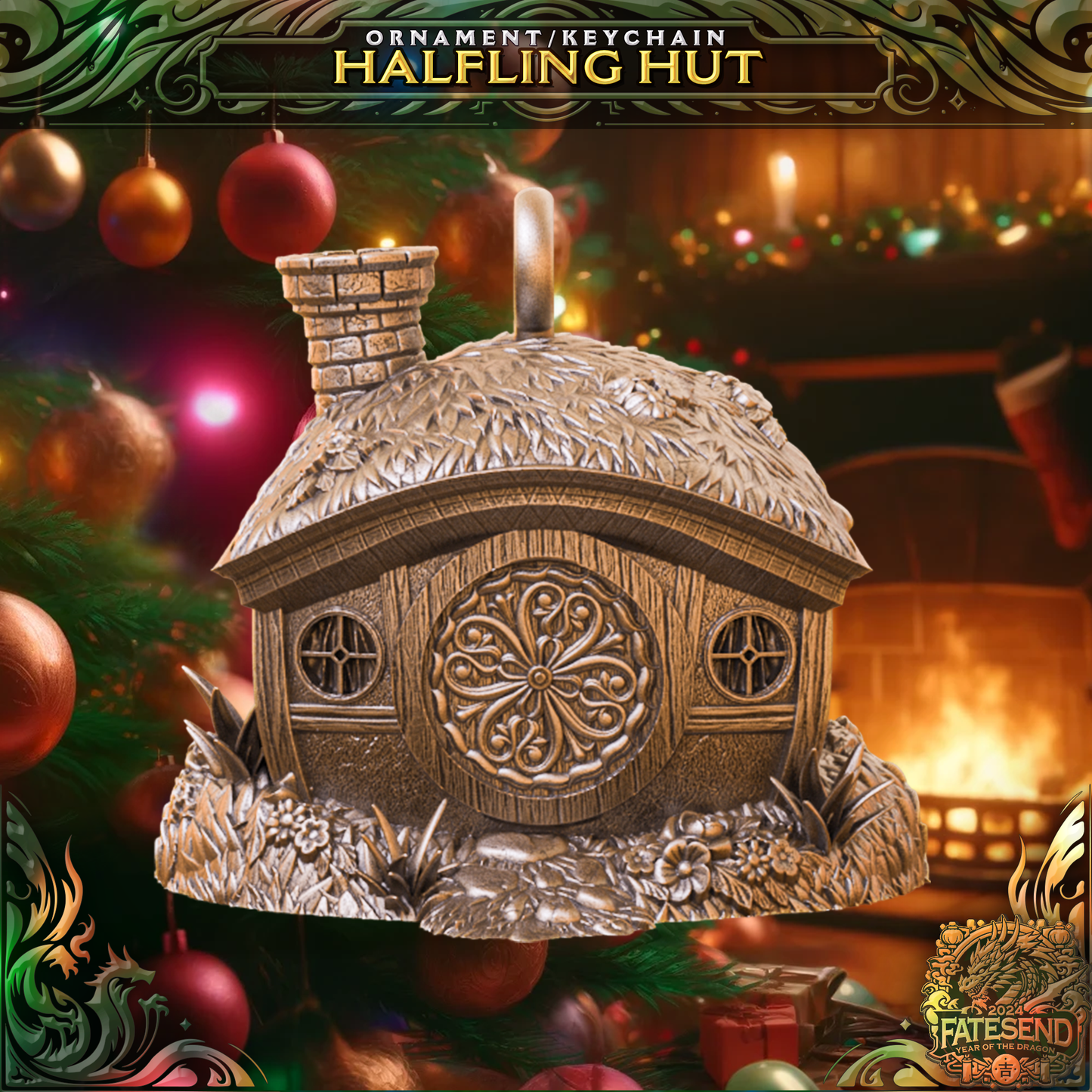 Halfling Hut Holiday Ornament