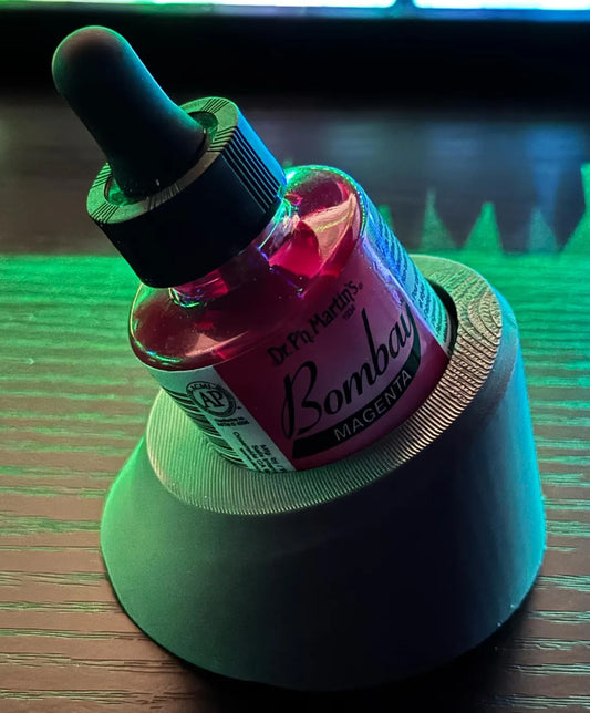 Angled Ink Jar Holder for Calligraphy & Dip Pens