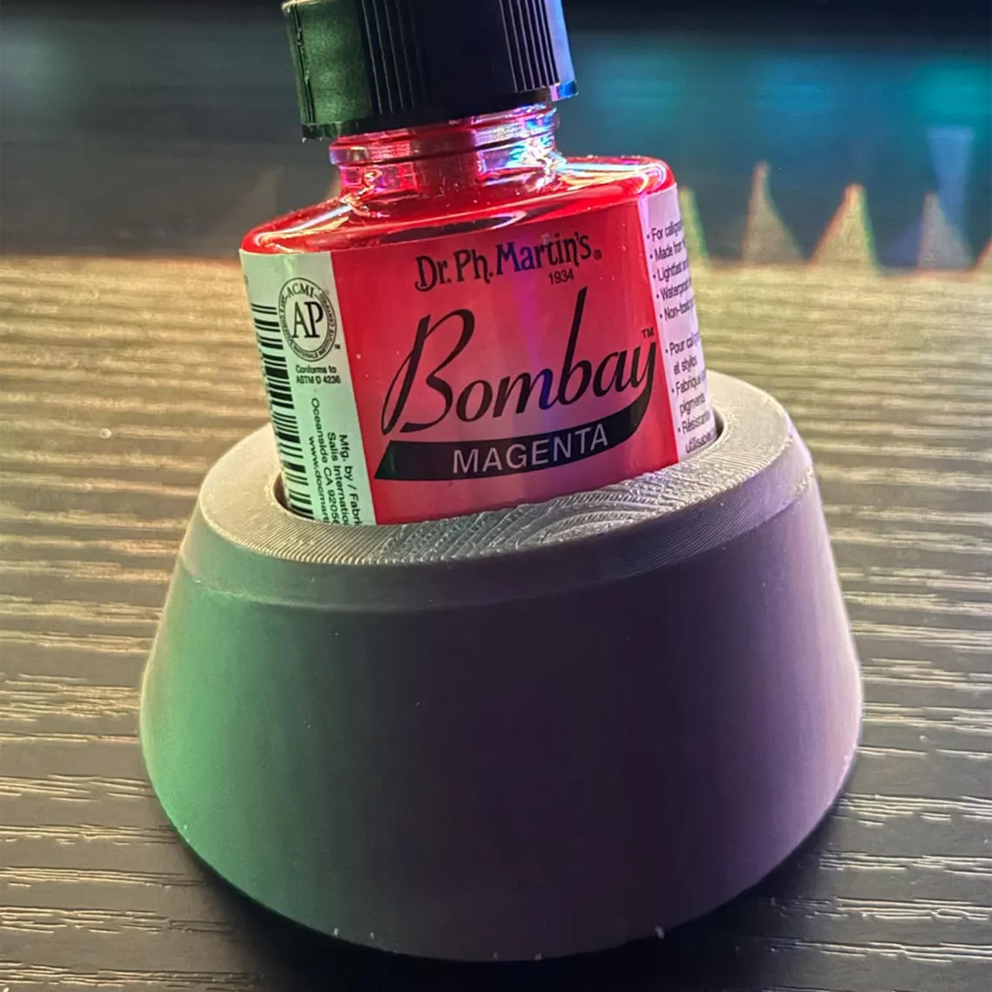 Angled Ink Jar Holder for Calligraphy & Dip Pens