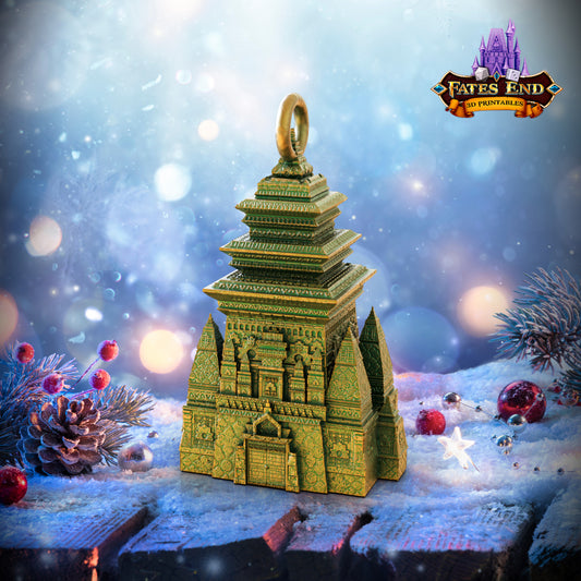 Monk Tower Holiday Ornament