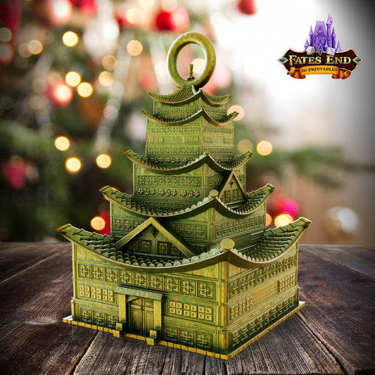 Pagoda Holiday Ornament