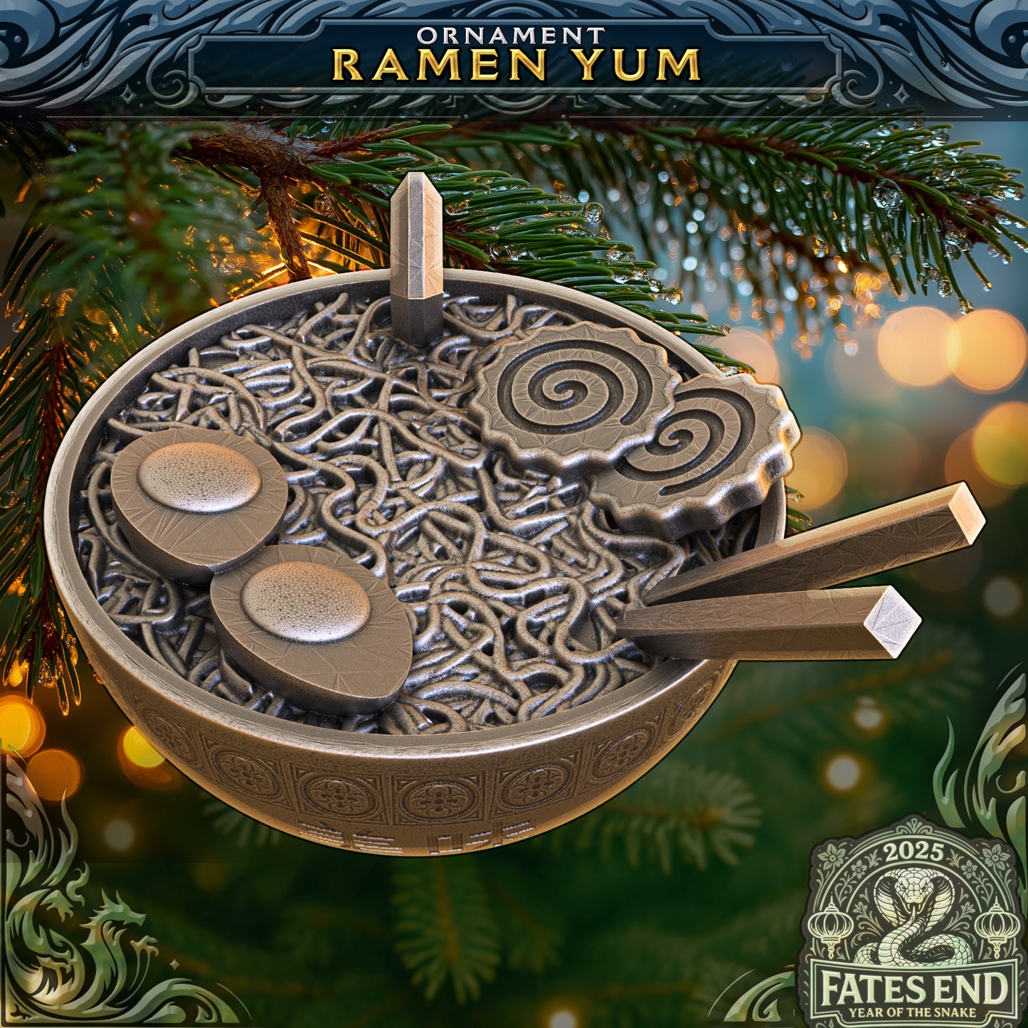 Ramen Yum Holiday Ornament