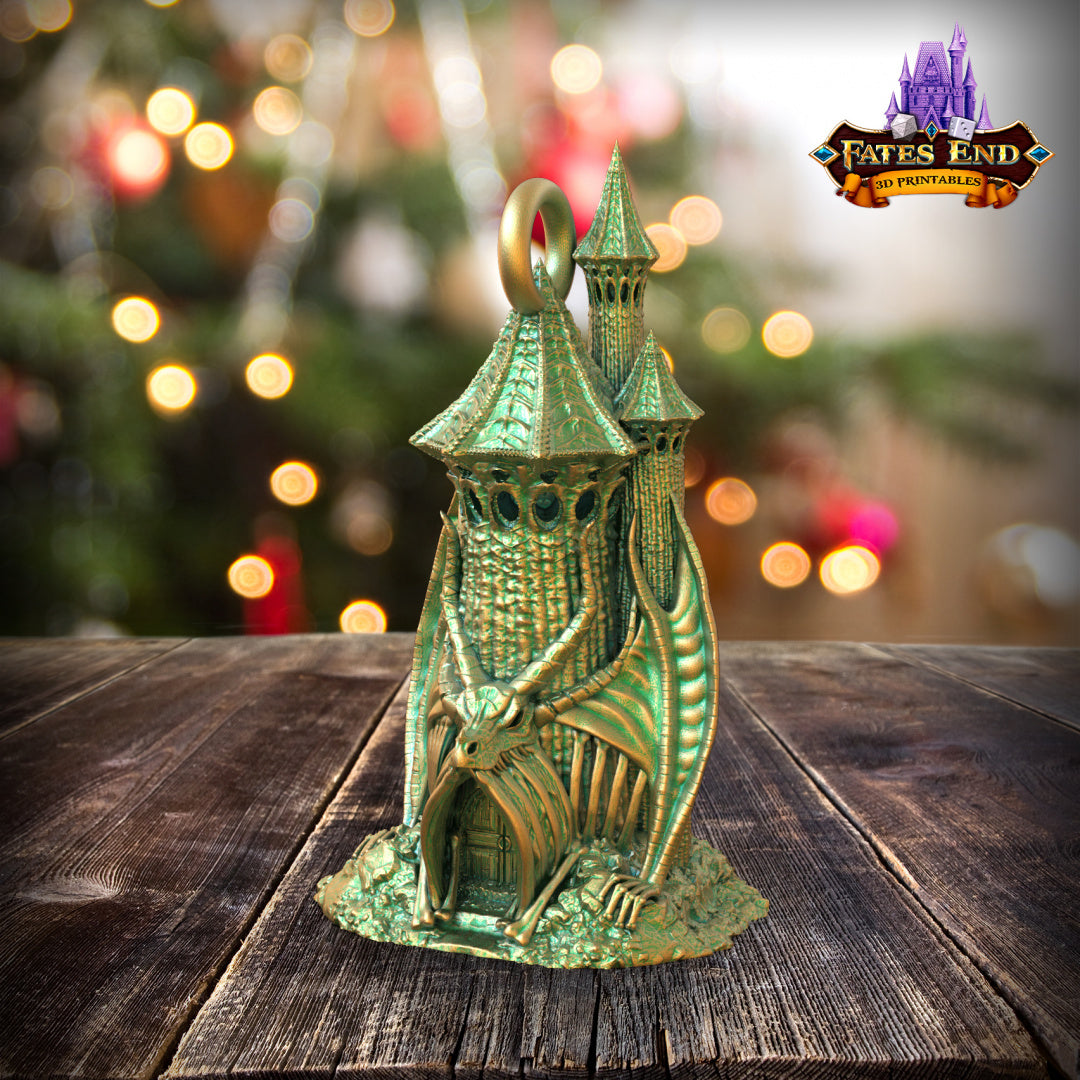 Skeletal Dragon Holiday Ornament