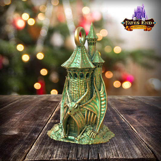 Skeletal Dragon Holiday Ornament