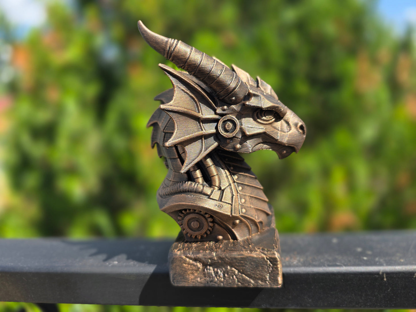 Steampunk Dragon Bust