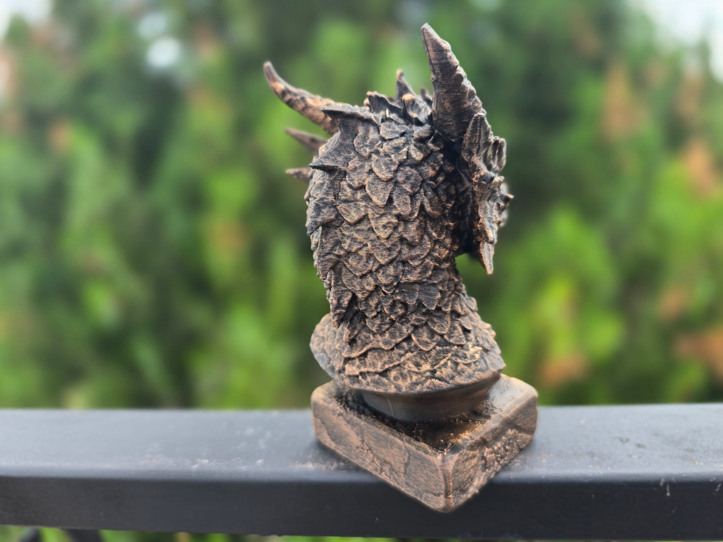 Stone Dragon Bust