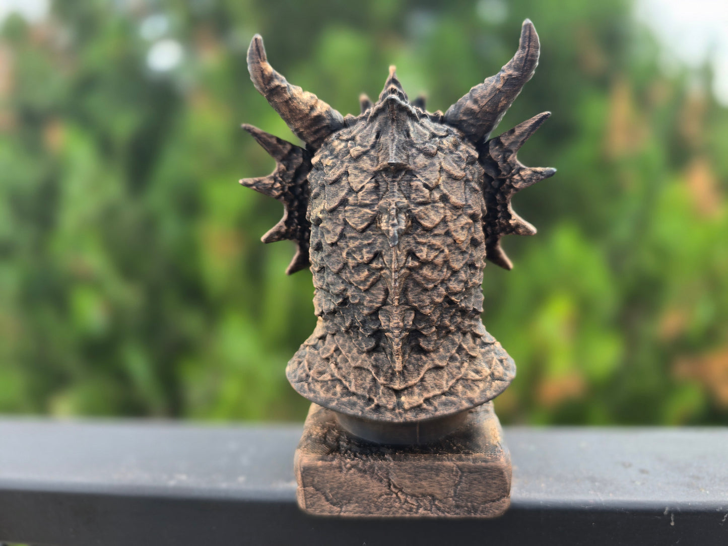 Stone Dragon Bust